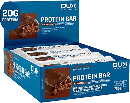 Protein Bar DUX 12 Unidades Chocolate Avelã - 20g Proteína