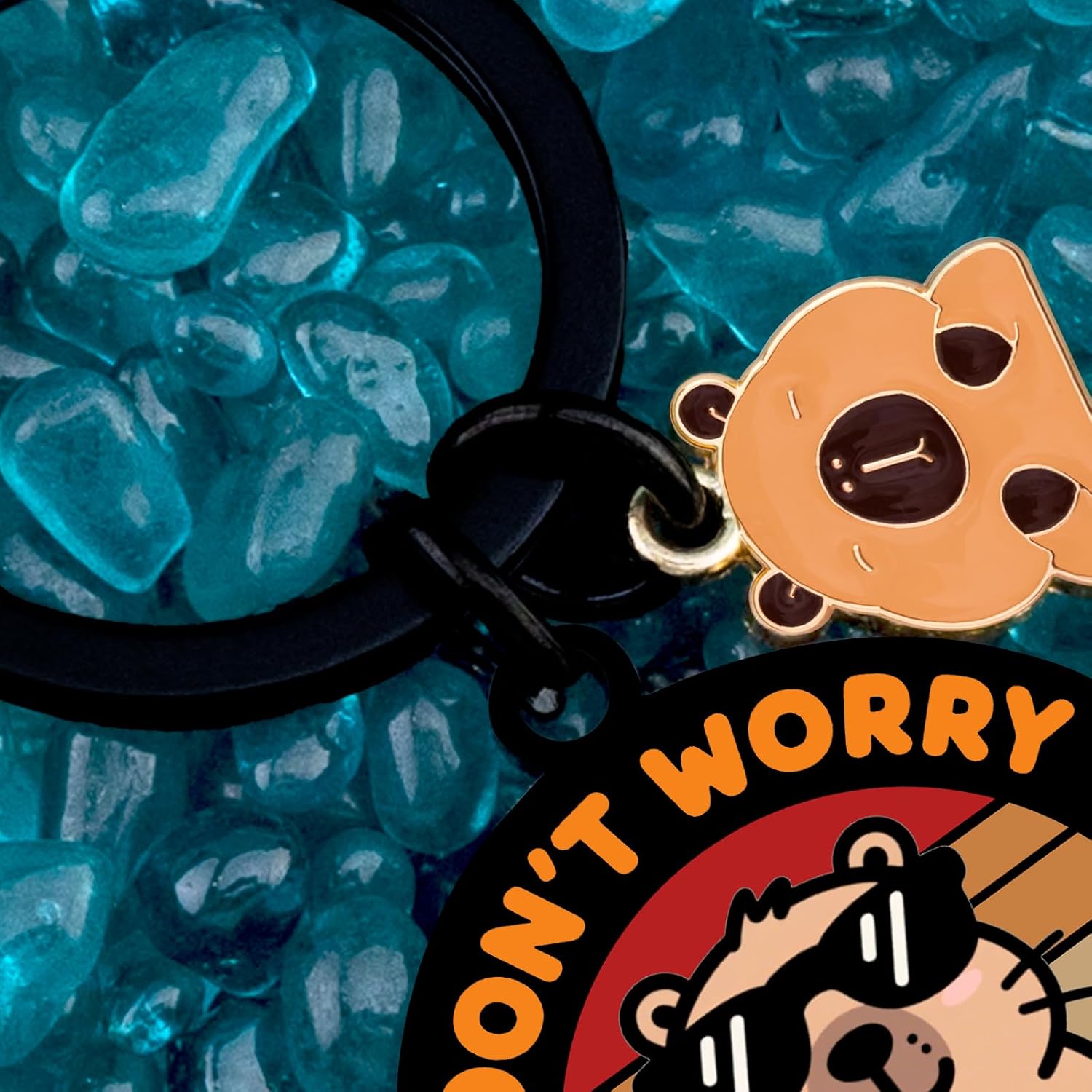 Capybara Keychain Cute Capybara Stuff for Girls Womens Capybaras Gifts for Friend Capybaras Lovers Gift Capibara Best Birthday Valentine's Day Capybara Valentines Gifts for Her-Don't Worry be Capy - Image 4