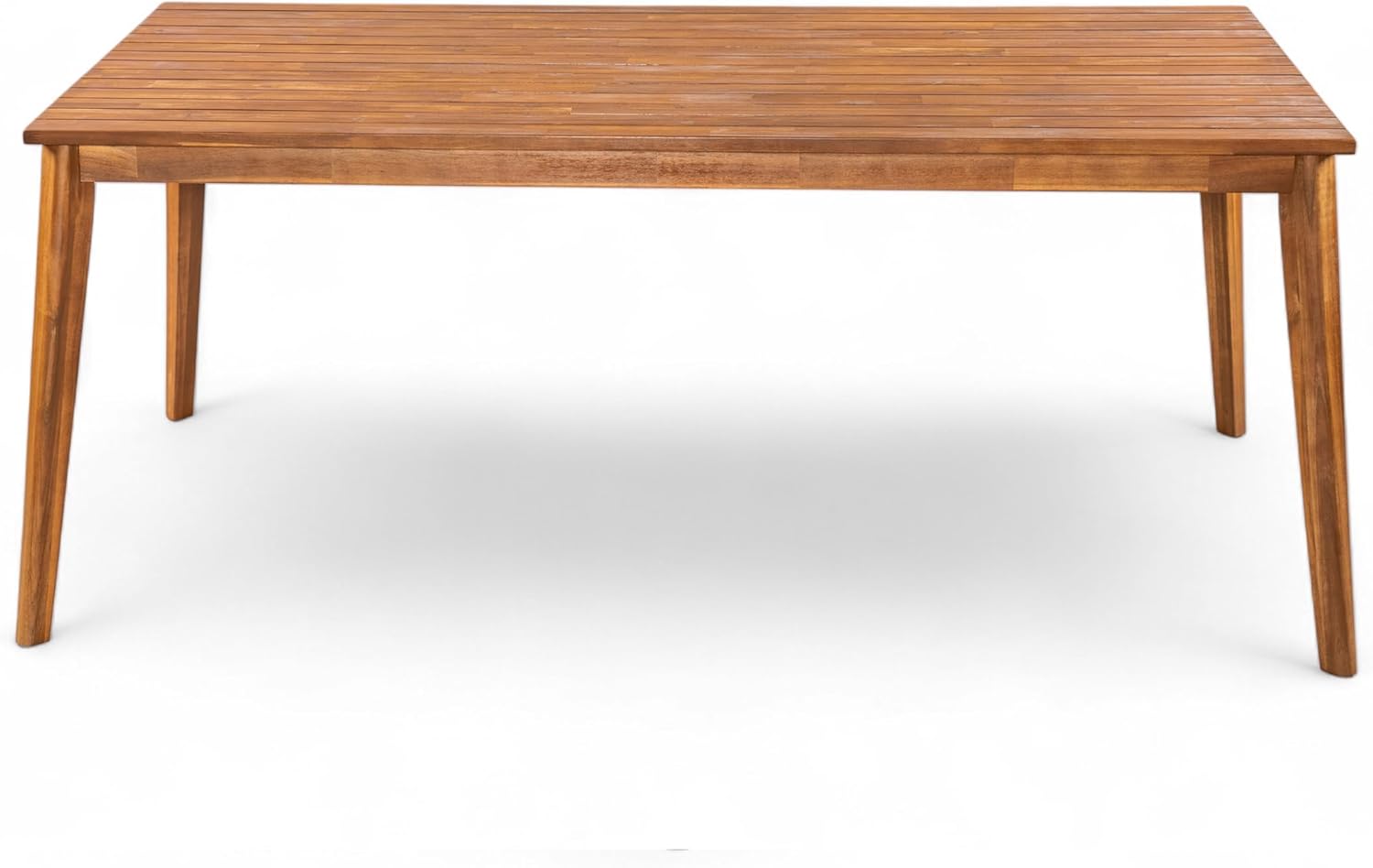 Christopher Knight Home Alina 70.8" Farmhouse Patio Acacia Wood Dining Table, Indoor and Outdoor Dining Room Table for 4-6 People, Rectangular Outdoor Furniture for Backyard/Garden, Natural