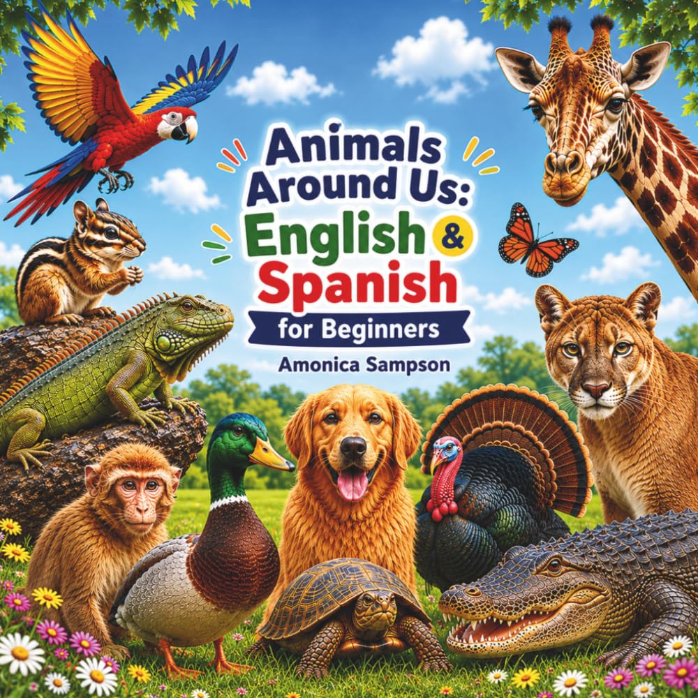 Animals Around Us: English & Spanish: Animals Around Us , bilingual for beginners