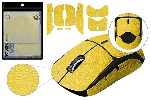 Vista 53 de TALONGAMES Grip Upgrade - Cinta de agarre antideslizante para ratón, compatible con Logitech G Pro Wireless Gaming Mouse Skins, patrón de ondas