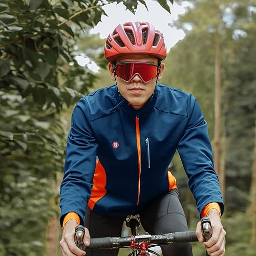 Miniatura 6 de Przewalski - Chaqueta de ciclismo para hombre, chaqueta para correr, térmica, cortavientos, transpirable, reflectante, cortavientos