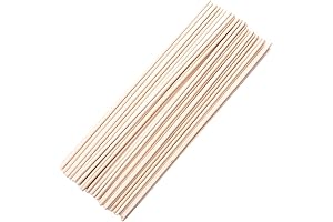 60 Pcs 12 Inch Natural Wooden Dowel Rods: Crafting and Centerpiece Essentials