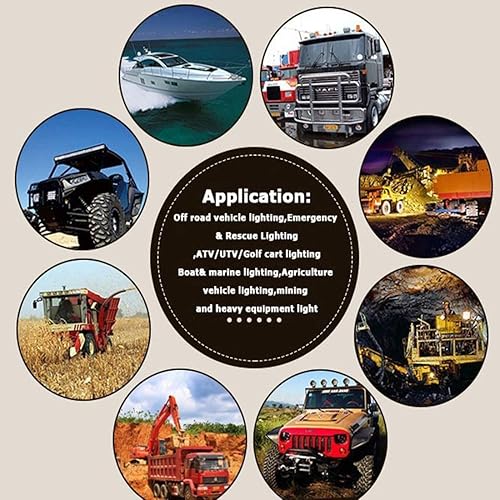 Miniatura 6 de Luz de inundación LED ovalada de 12 V24 V, paquete de 2 barras de luz LED de 5.5 pulgadas y 24 W, luz de trabajo trasera impermeable para tractor,