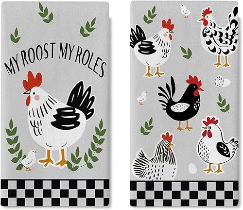 Miniatura 7 de Wildflower - Juego de 2 paños de cocina con diseño floral vintage, plantas botánicas, secado de manos, paño de cocina para hornear, retro, primavera