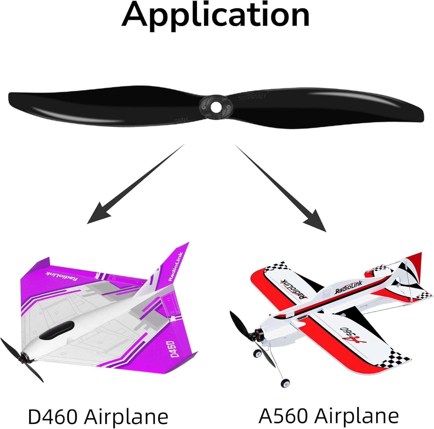 Radiolink A560/D460 Original 2Pcs 7" Propellers GEMFAN 7035 CCW Wing Props Replacement Accessories for RC Drone, Airplane (Set of 2)