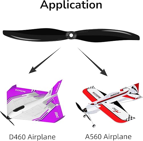 Miniatura 3 de Radiolink A560 Original 2 piezas de hélices GEMFAN 7035 CCW Wing Props Accesorios de repuesto para RC Dron, avión (7035)