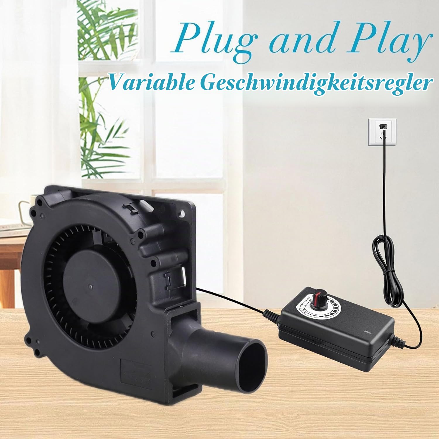 Wathai Radiallüfter 230v Gebläse Lüfter 120mm Turbinen 230v Drehzahlregler