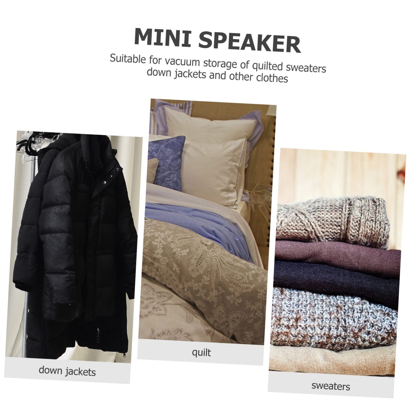 Mikikit Bolsas de Almacenamiento al Vacío Bolsas de Compresión para Ropa Mantas de Vacío Reutilizables para Viajes y Hogar para Guardar Ropa de Cama