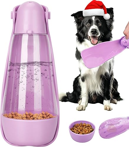 UPSKY Botella de agua para perros  Botella de agua portátil y plegable para perros  Dispensador de agua portátil 3 en 1 para mascotas con contenedor