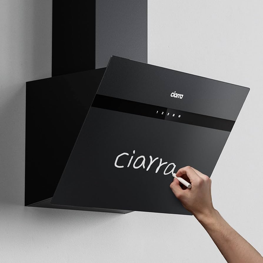 CIARRA 90cm Frosted Glass Angled Cooker Hood, 56 OFF