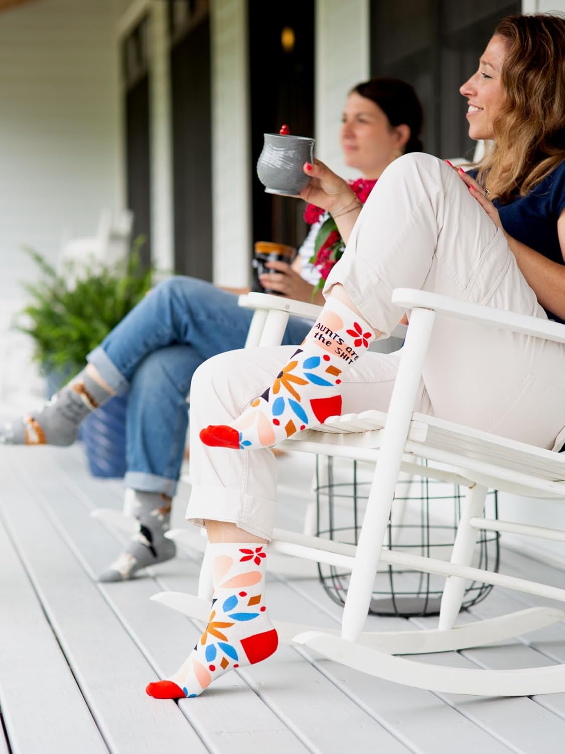 Blue Q Women's Funny Novelty Crazy Crew Socks with Sayings - Image 2