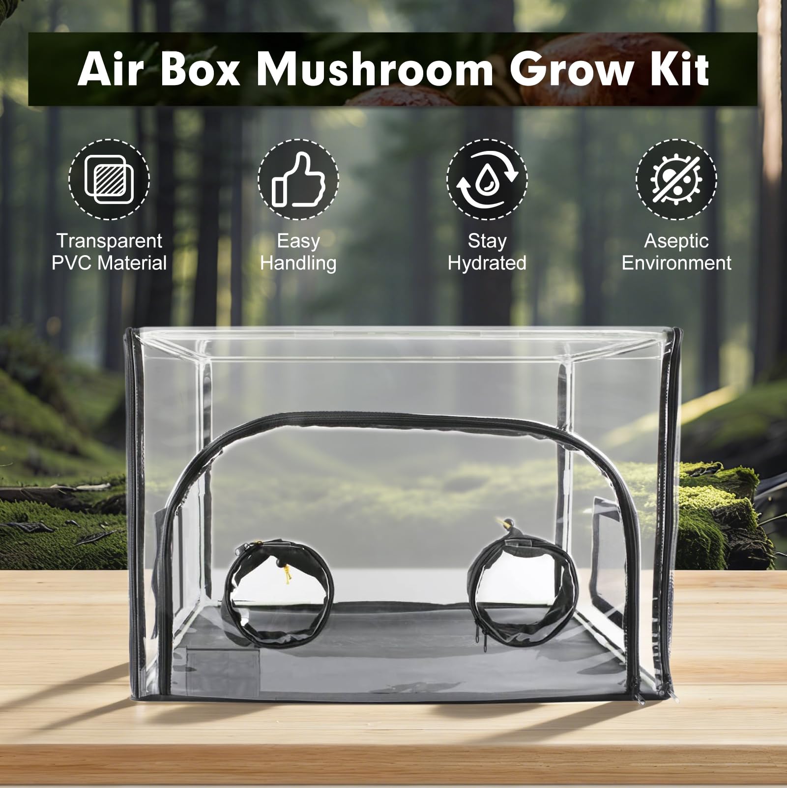 Airbox per la coltivazione di funghi,Kit per Coltivazione Funghi