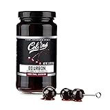 Collins Bourbon Cocktail Cherries - Drinks Garnish for Manhattan or Old Fashioned Cocktails and Desserts, Made with Award Winning Whiskey, 11 Ounce Glass Jar Bourbon Cherries - 11 oz
