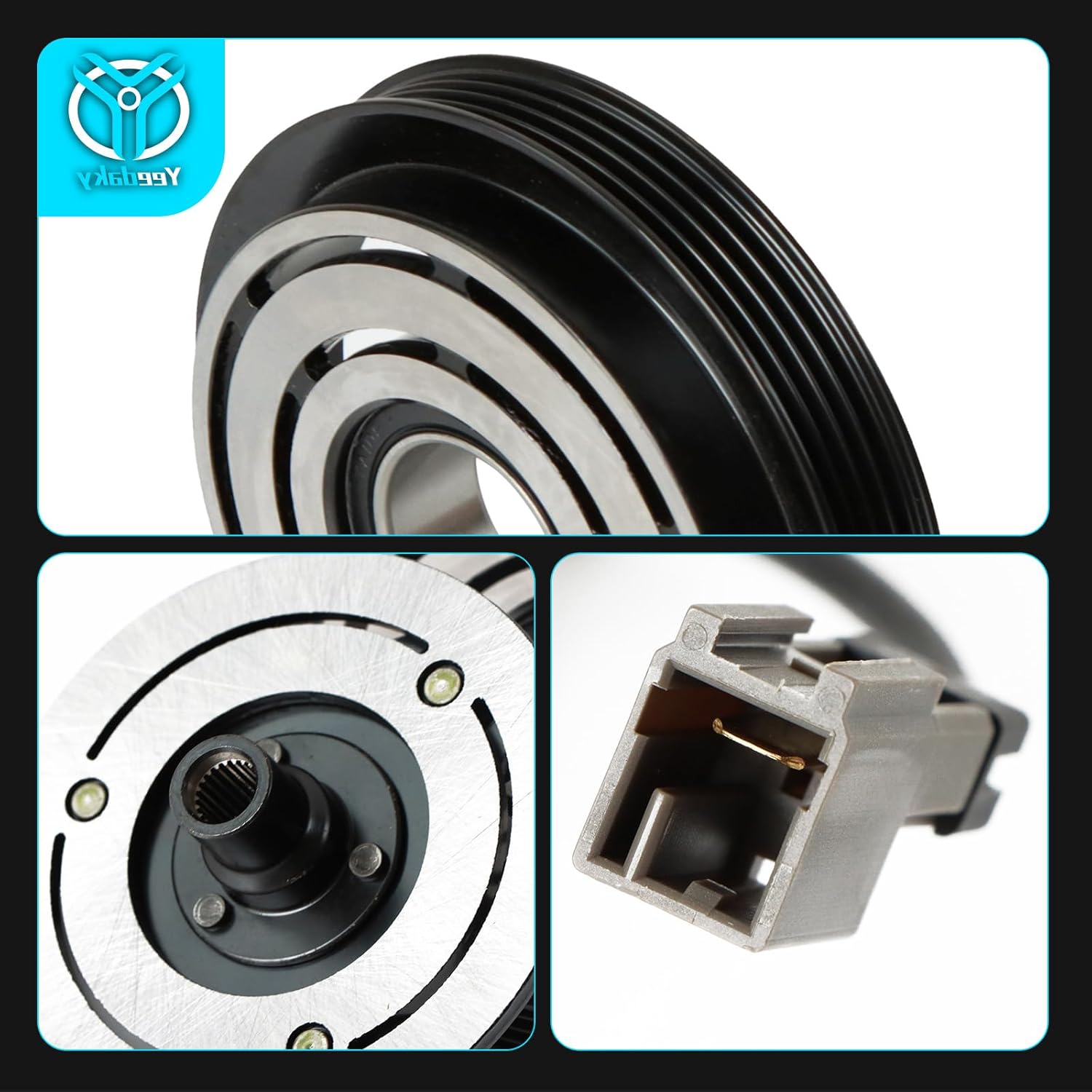 Air Conditioner AC Compressor Clutch Fit for Saab 9-2X H4 2.0L 2005 2.5L 2005-2006 Fit for Subaru Impreza H4 2.0L 2002-2005 2.5L 2002-2007 Pulley Coil 73111FE040 7311