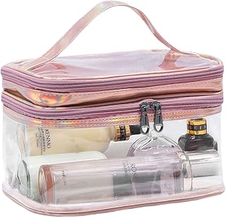 Bolsa de Maquillaje de Doble Capa Grande - Impermeable, Organizador de Cosméticos para Niñas, Bolsa de Viaje para Artículos