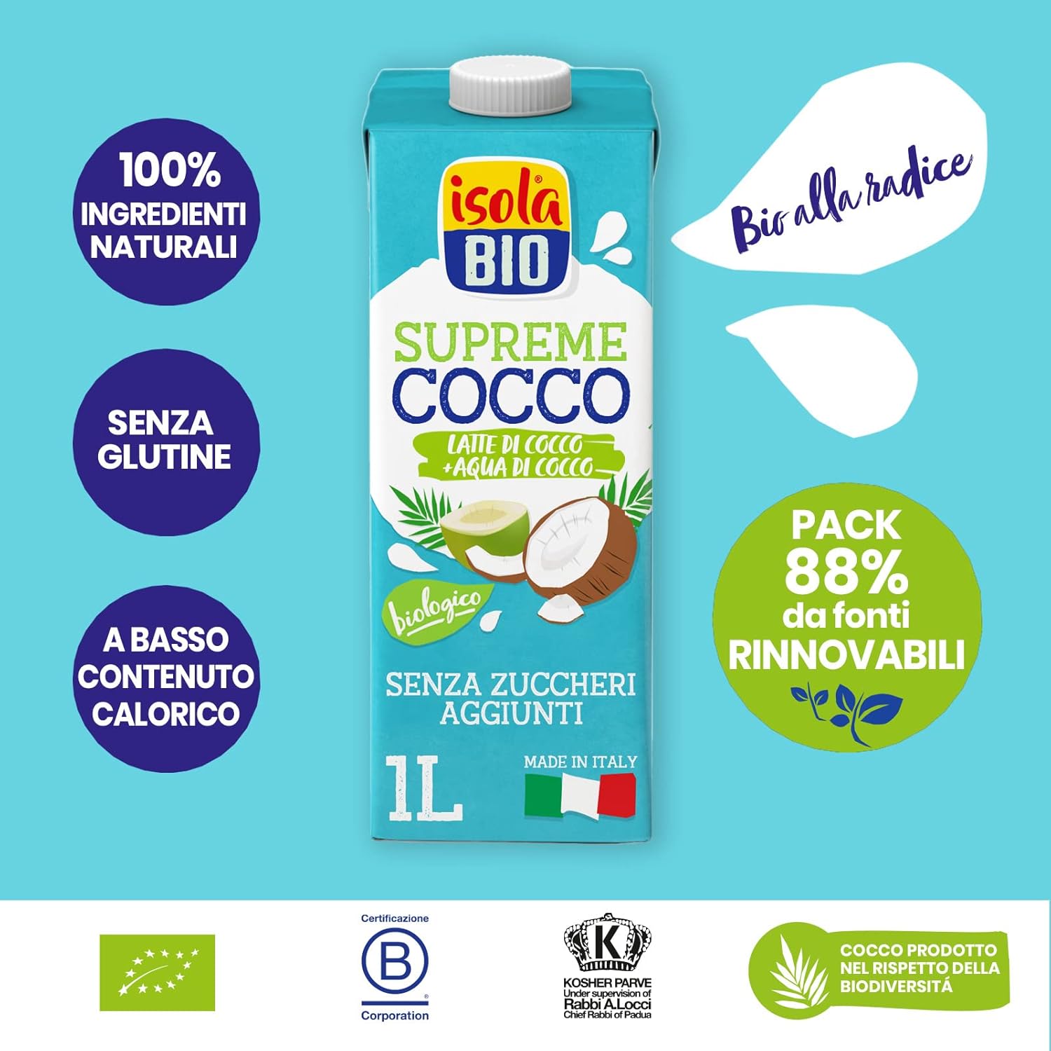 ISOLA BIO Coconut Supreme Beverage, 1000 ML