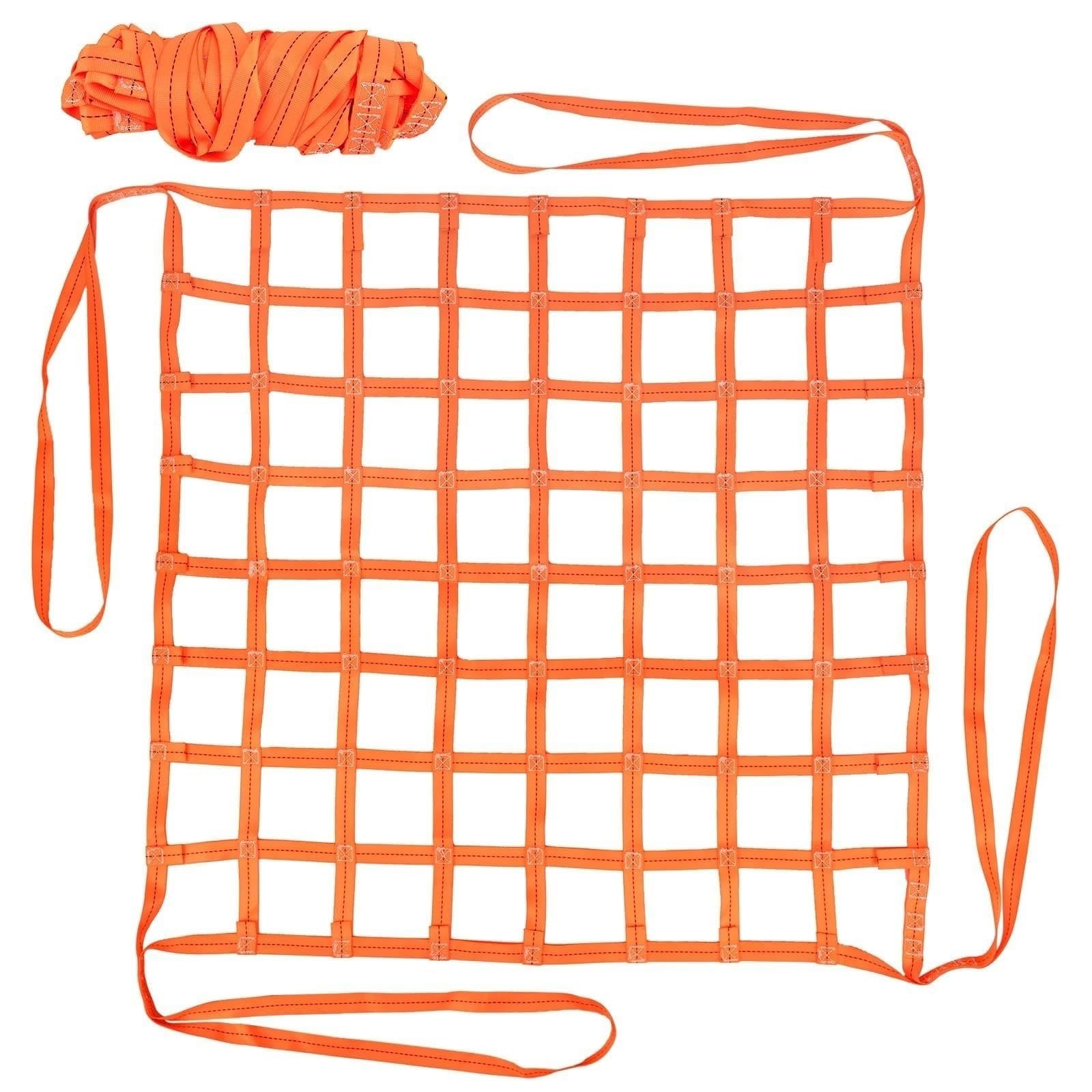 Siatki transportowe z pasami do podnoszenia, Siatka Do Podnoszenia Ładunku, Poliester, Wiele Rozmiarów(1.5 X 1.5M/Mesh 10cm/Load 300kg)