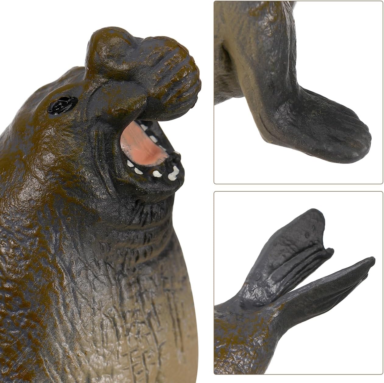 Toddmomy 1pc Simulation Elephant Seal Model Home Decoration (Light Brown) image 3