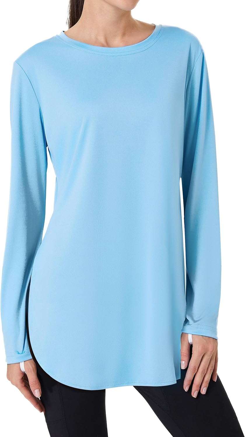 FitsT4 Sports Womens Activewear Shirts Long Sleeve Sports Tops Tunic Shirts UPF50+ Quick Dry Lightweight Workout Hiking Golf Top