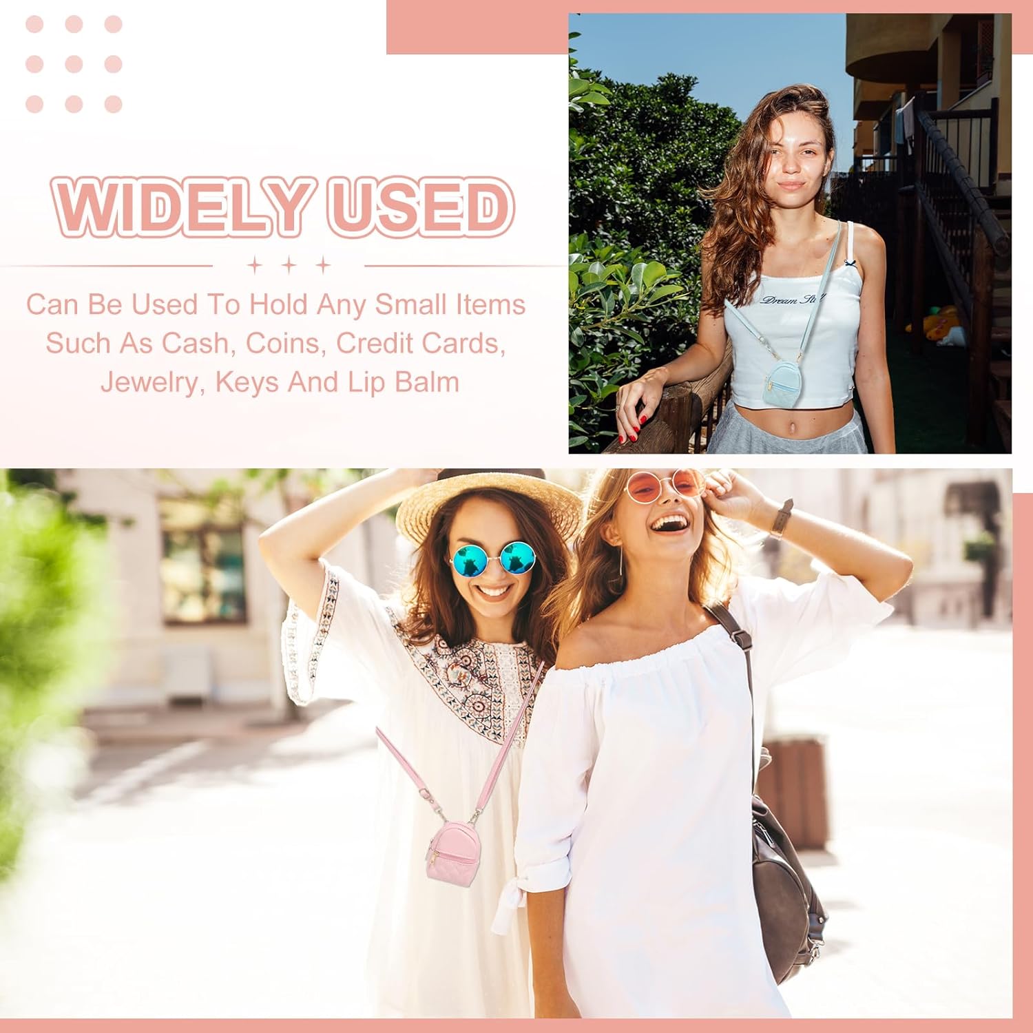 PATIKIL Mini Backpack Cute Cosmetic Bag for Women, PU Leather Creative Crossbody Bag with Lanyard - Image 6