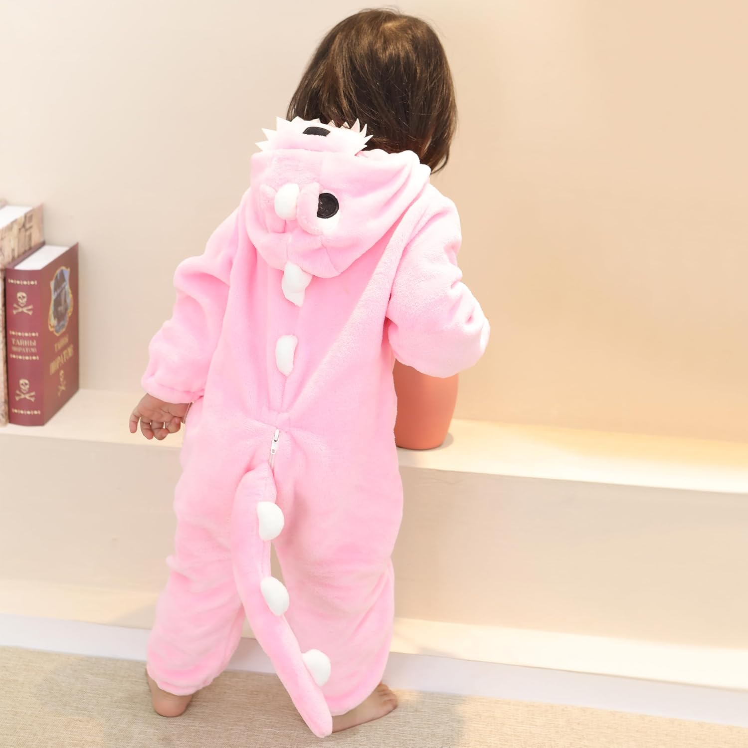 TONWHAR Dinosaur Costume for Toddlers, Baby Animal Romper Halloween Dress Up Onesie for Boys Girls - Image 8