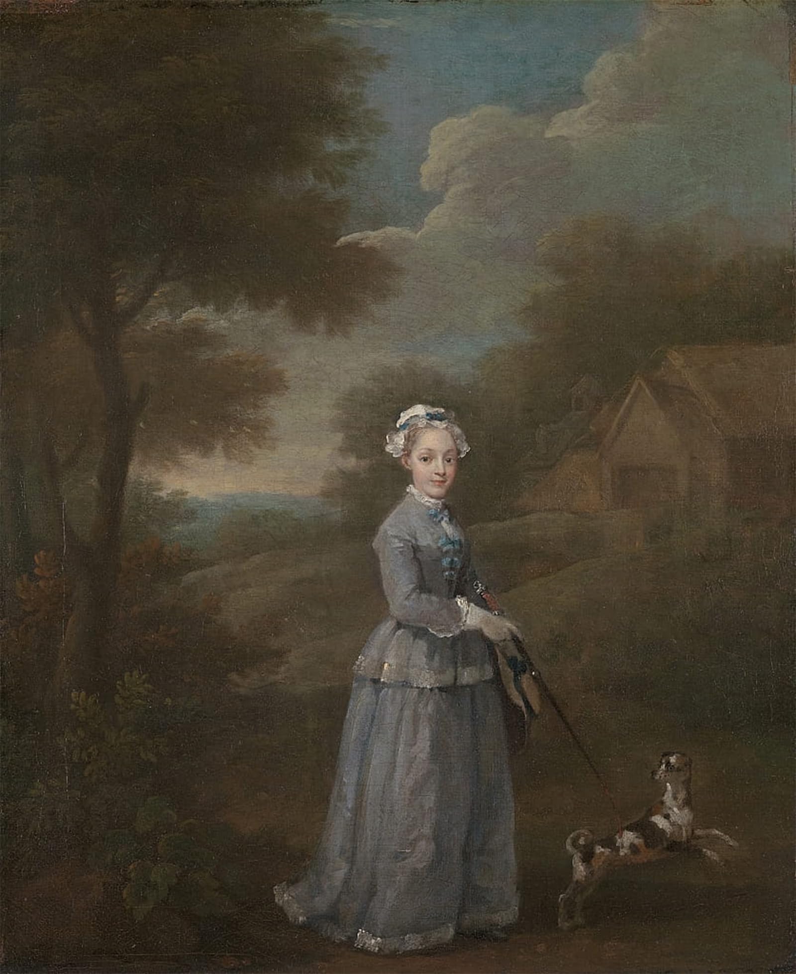 ARTXLXXBN Famous Painting Canvas Artwork Graffiti Print Miss Wood by William Hogarth Portrait Canvas Image for Home Decor 60x90cm