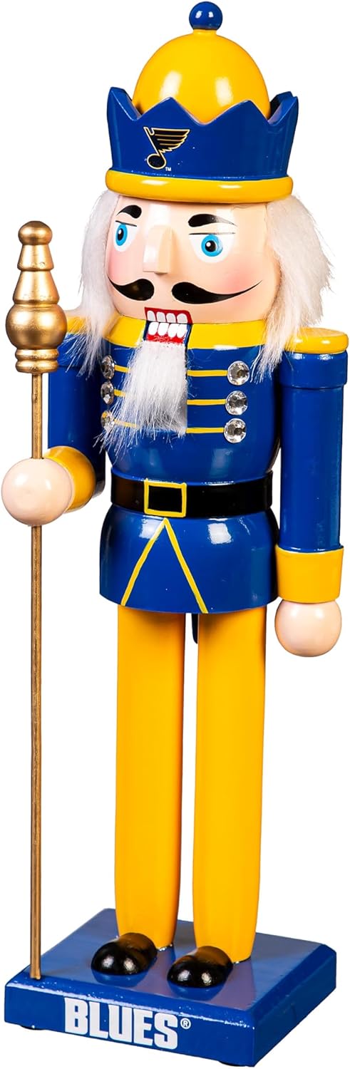 Team Sports America NHL Nutcracker Statue, 12 Inch Wooden Christmas Nutcracker Figure, Holiday Tabletop & Shelf Décor, Festive Home Decoration and Gift for Hockey Fans (Vegas Golden Knights)