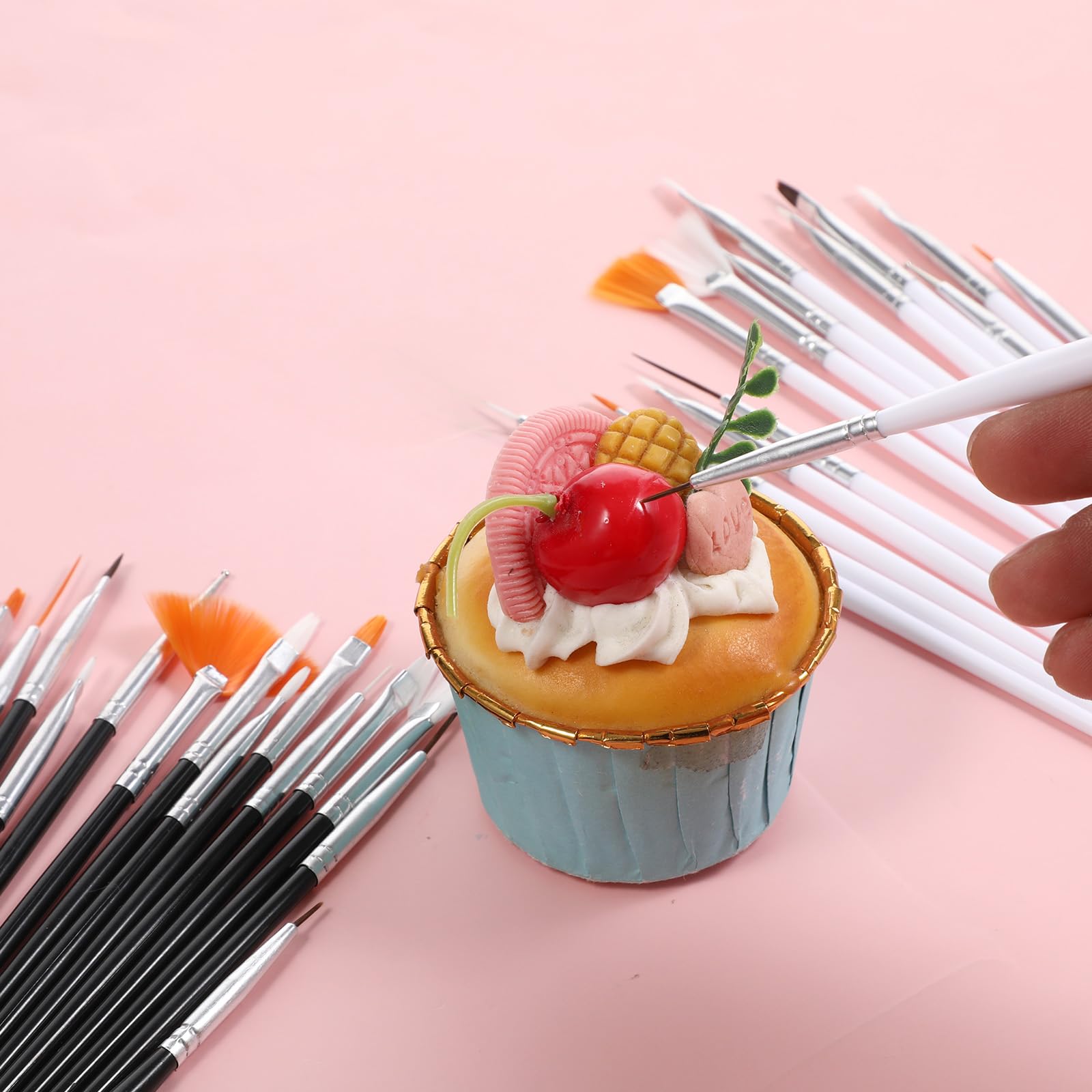30 pinceles de pintura para galletas, pinceles de pintura para alimentos, pinceles de decoración de pasteles, pinceles de decoración de galletas, kit de pinceles de pintura seguros para alimentos, 4