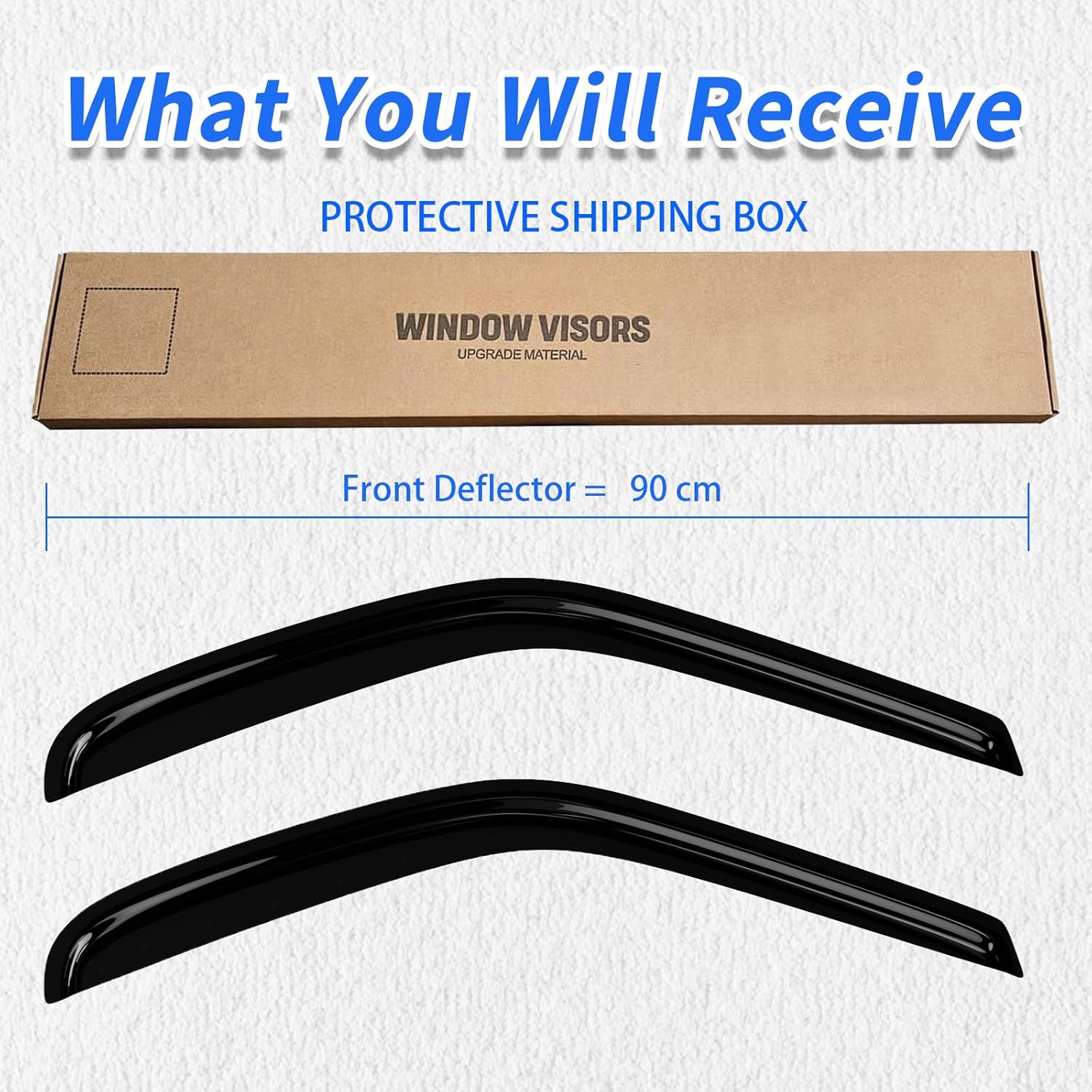 Window Rain Guards Compatible 1995-2004 Toyota Tacoma (Regular/Standard/Access Cab) 2PC Window Visors Vent Shade Deflector