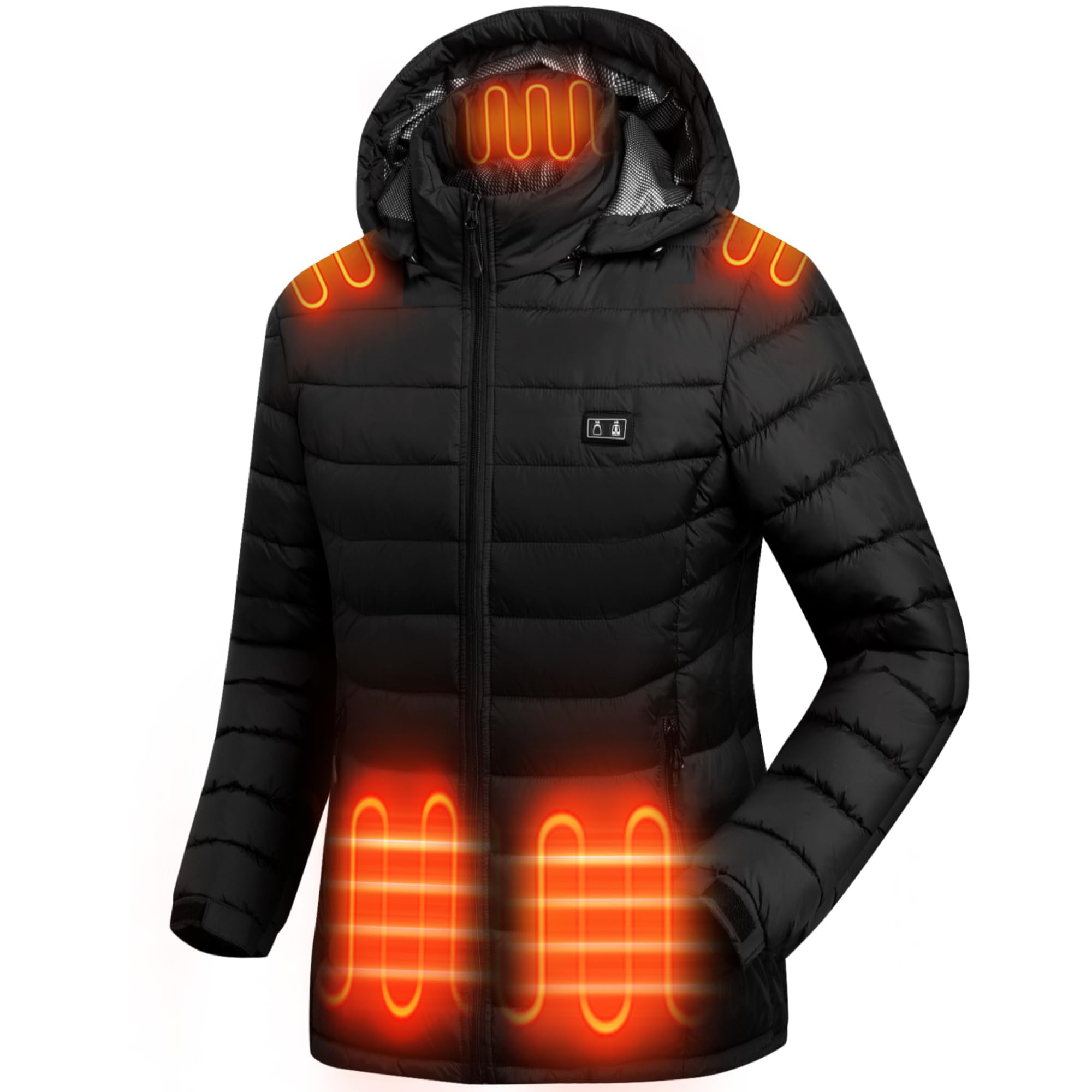 Veste chauffant Femme avec batterie incluse, Gilet Chauffante Femme, 7.4V 16000mAh
