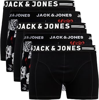 Jack & Jones Men s Boxer Shorts Cotton Mix Underwear Pack of 6