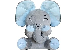 Interactive Musical Elephant Stuffed Animal for Early Learning and Entertainment
