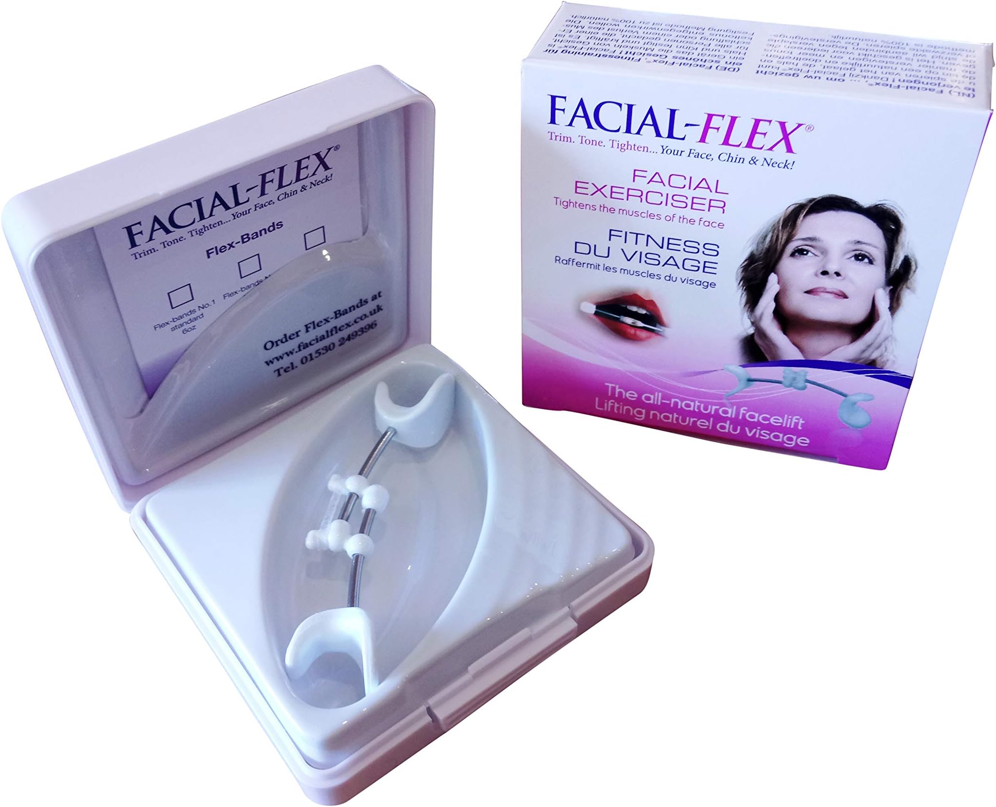 Facial-Flex® Facial Toning Exerciser to Trim Tone and Tighten Your face, Chin and Neck for a Younger Look.