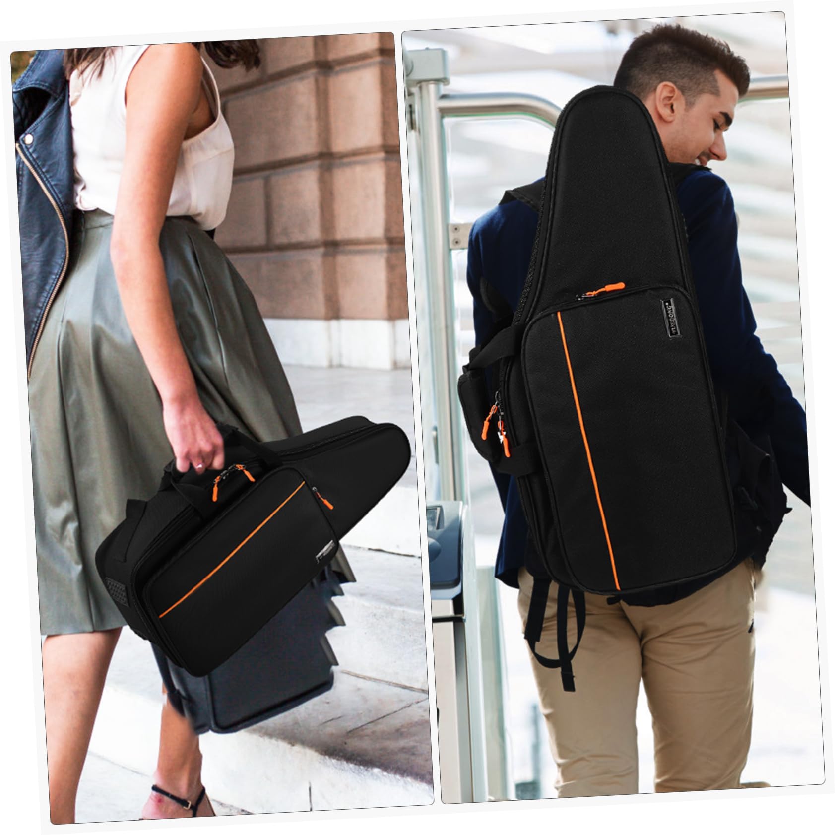GALPADA Saxophon Rucksack Stoßfester Oxfordstoff Tasche mit Gurten für Altsaxophon Konzert Schule