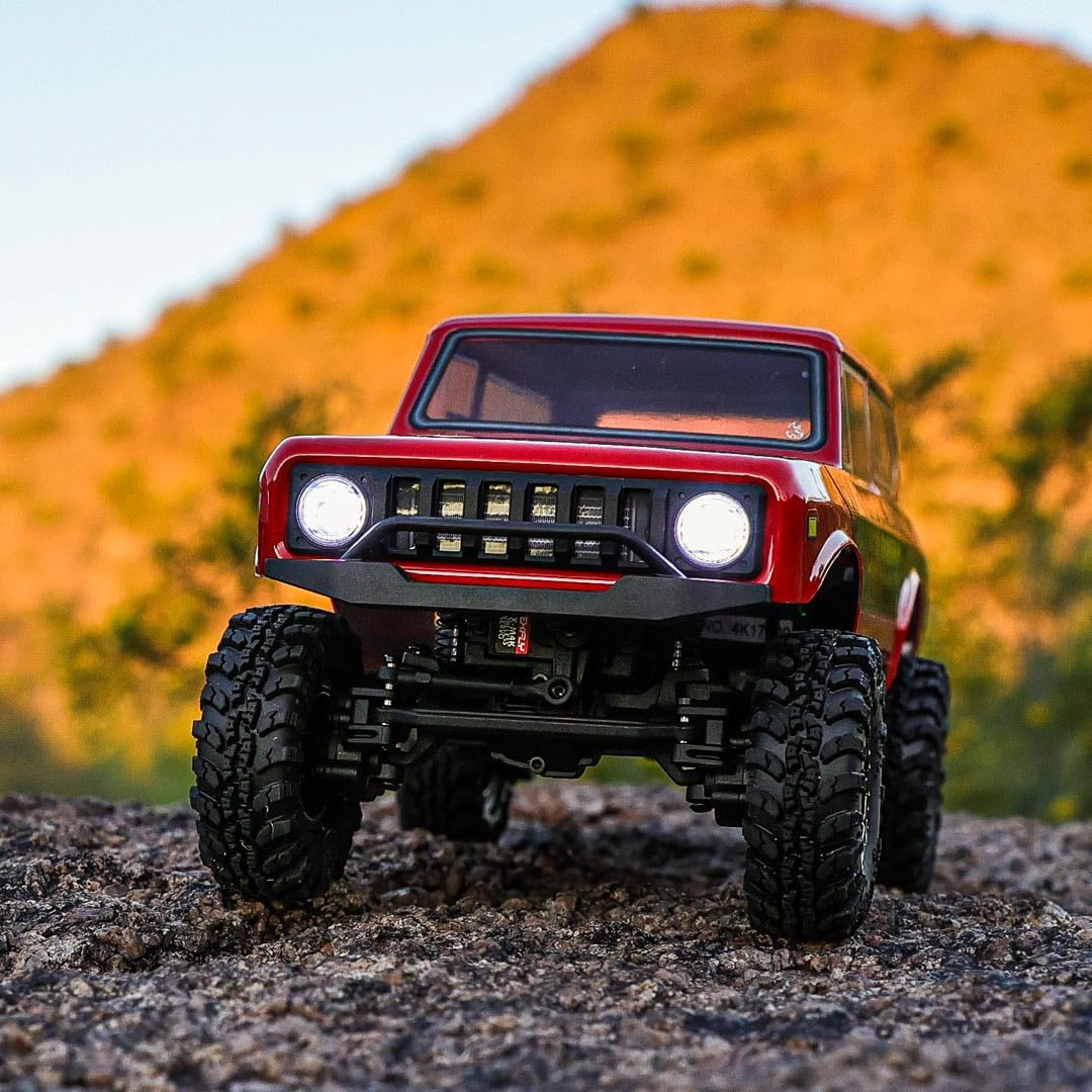 Redcat Racing Ascent-18 Scout II Brushless, 1/18 Scale RC Crawler, 4WD Remote Control Car, Aluminum Chassis, Red/Gold Dust