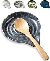 Vista 11 de LAUCHUH Reposacharas para Estufa de 5 Pulgadas Soporte de Cuchara de Cocina para Encimera de Cocina Portacucharón de Cerámica para Espátula, Negro