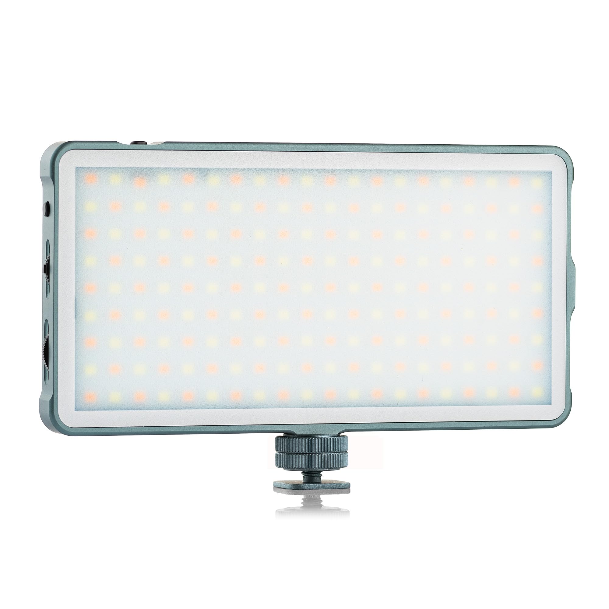 Lampada LED MOJOGEAR Lumi bicolore media - 12 Watt - Metallo robusto - Batteria da 4.000 mAh - Luce bianca/gialla - Lampada potente per fotocamera/studio/video - Grigio