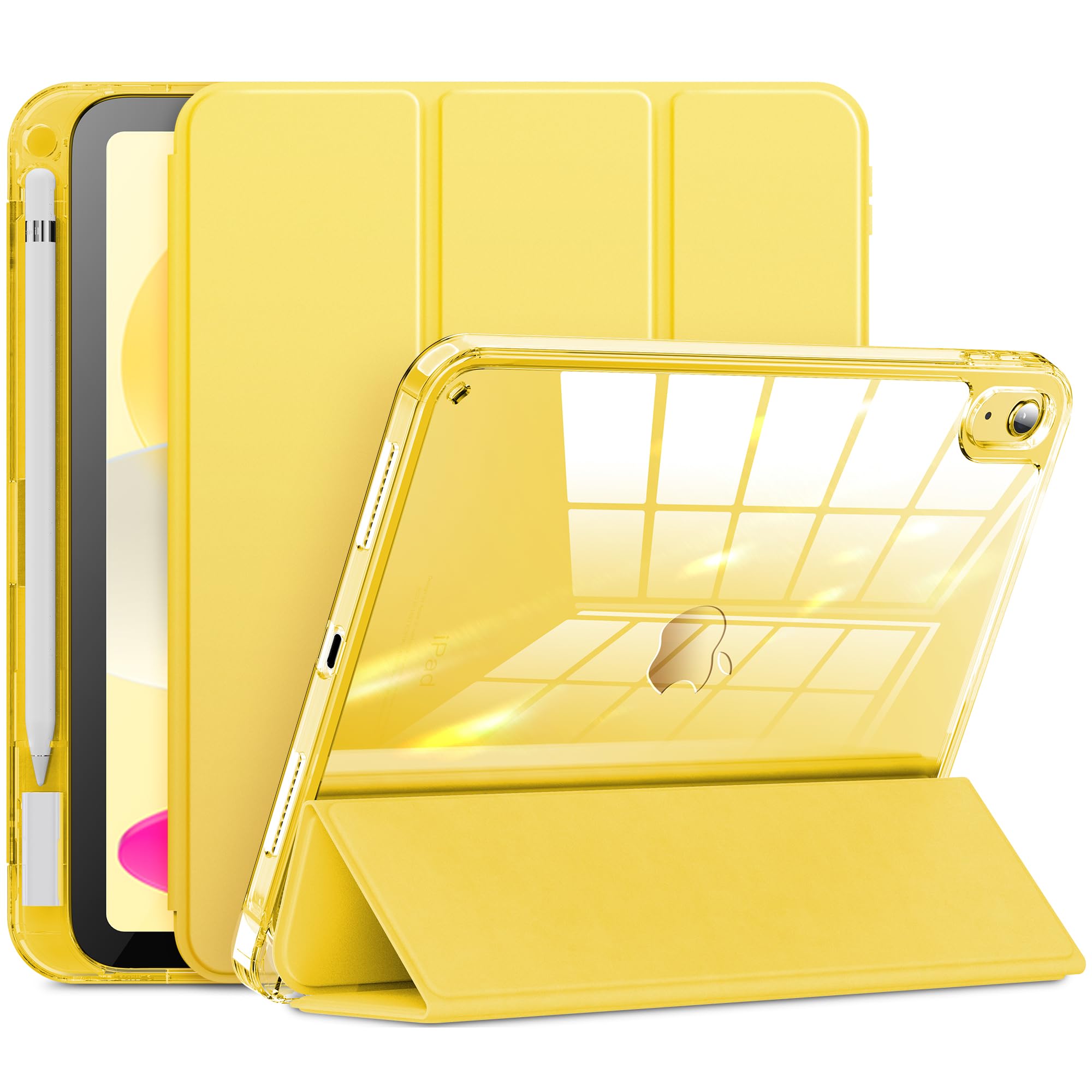 INFILANDCompatible with iPad 10th Generation Case 2022, iPad Case 10th  Generation Inch, Full Crystal Clear with Slot for Pencil Charging