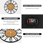 Grande horloge murale - 32 Horloges murales de pouce pour le décor de salon - Horloge murale de batterie pour la cuisine de chambre - Horloge murale presque silencieuse non ticking - Design élégant unique pour Home Décor