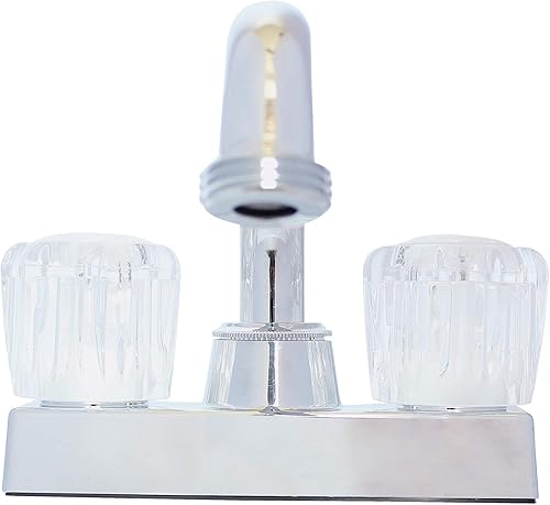 Miniatura 3 de WMF -4225-1-CP - Grifo de lavandería con mango de cristal doble y rosca de manguera de 34 '' en el caño con acabado cromado