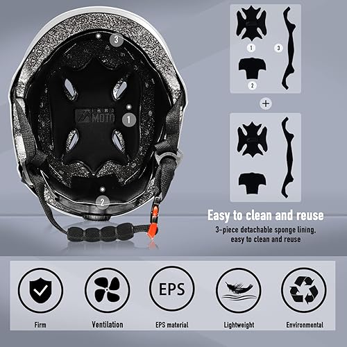 Miniatura 4 de INNAMOTO - Casco resistente a impactos con ventilación para patineta, patines, longboard, para niños, jóvenes y adultos