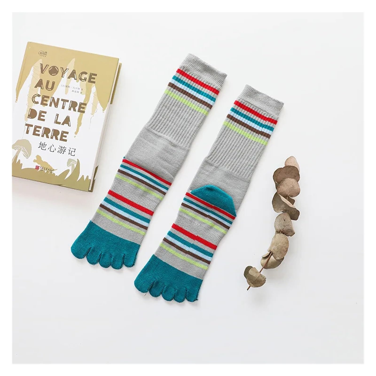 Fünf-Zehen-Socken aus Baumwolle for Herren | Mehrfarbig, Größe 4, EU 39–44, 5 Paar: Business, Party, Sport, Laufen, Wandern, Büro