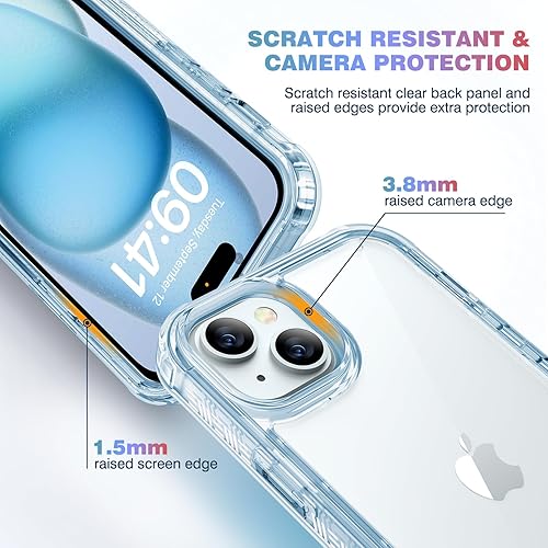 Miniatura 325 de Diaclara - Funda diseñada para iPhone 14 Pro Max, resistente, de cuerpo completo, con protector de pantalla sensible al tacto y antiarañazos + Blanco
