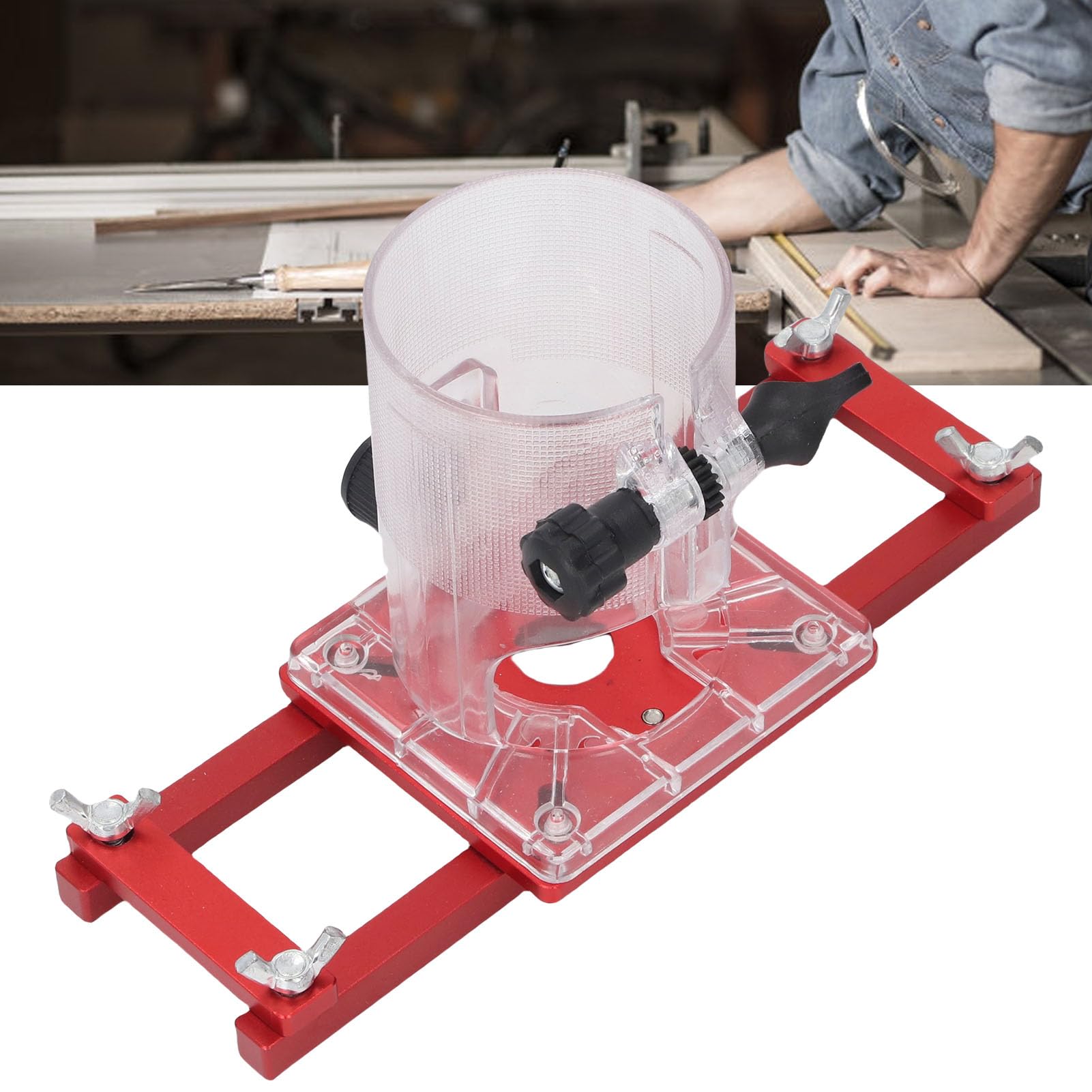 Base de Toupie à Bois Compacte 2 en 1, Support de Rainurage pour Meubles de Placard, pour Machine à Rogner de Diamètre Intérieur 65 Mm