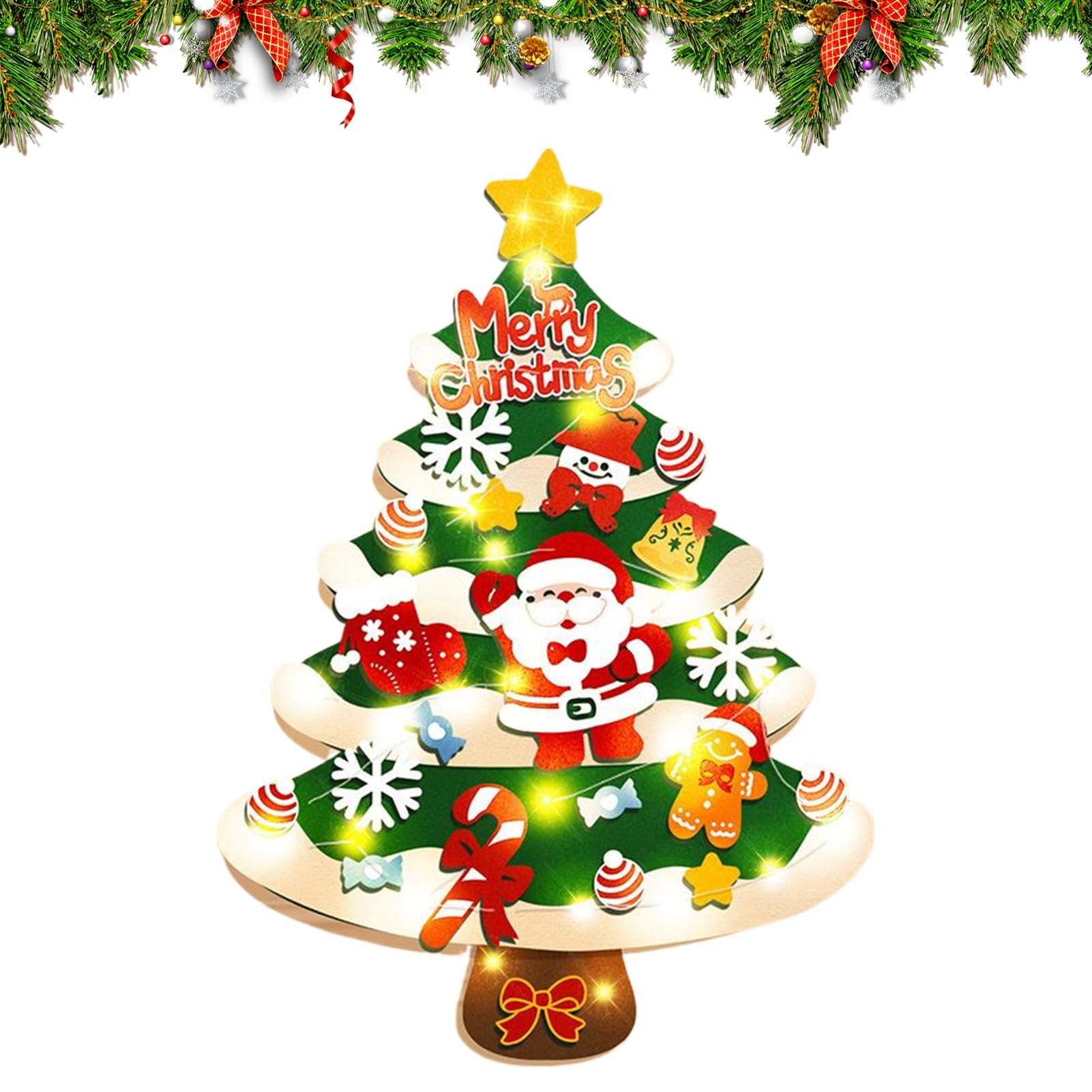 Arbre feutre tout-petits pour partager la magie de Noël en famille autour d'un jeu créatif