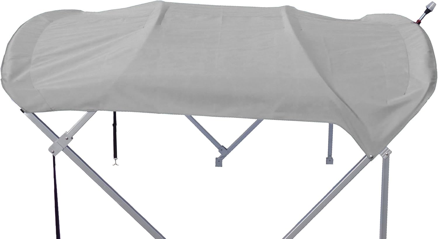 NAVIGATOR New Pontoon Boat Bimini Top and Boot/ 8'ft x 8'ft - 4 Bow Bimini Top (Gray)