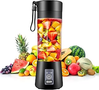 Portable Blender,Personal Blender for Shakes and Smoothies with Rechargeable USB Port,Fresh Juice Personal Size Blender with 380ml and 6 Blades