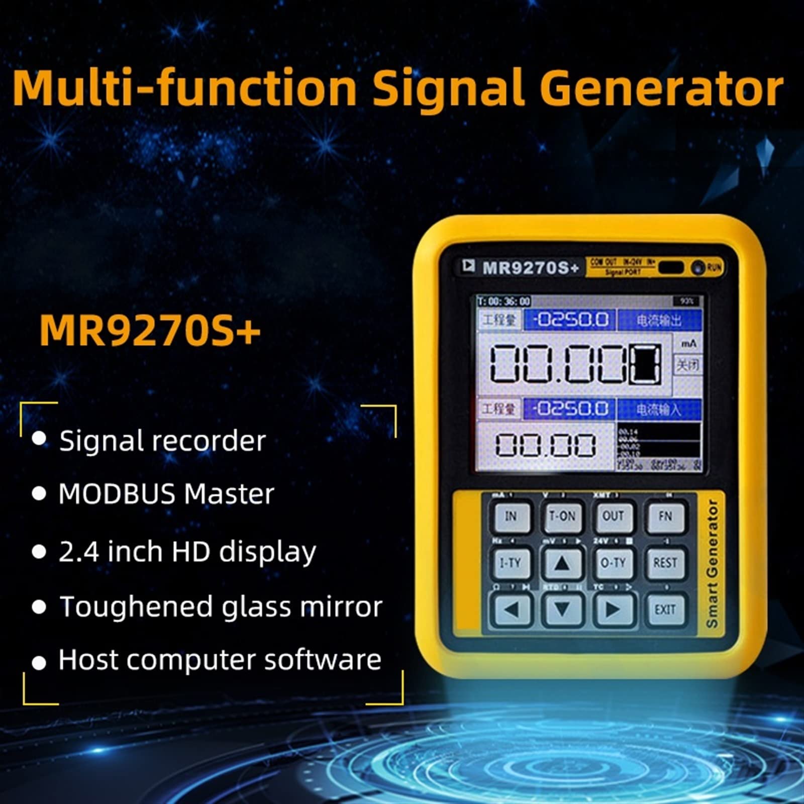 Multimètre numérique Intelligent Rechargeable Étalonnage du générateur de Signal MR9270S 4-20mA Mesure Flottante de la Tension Actuelle