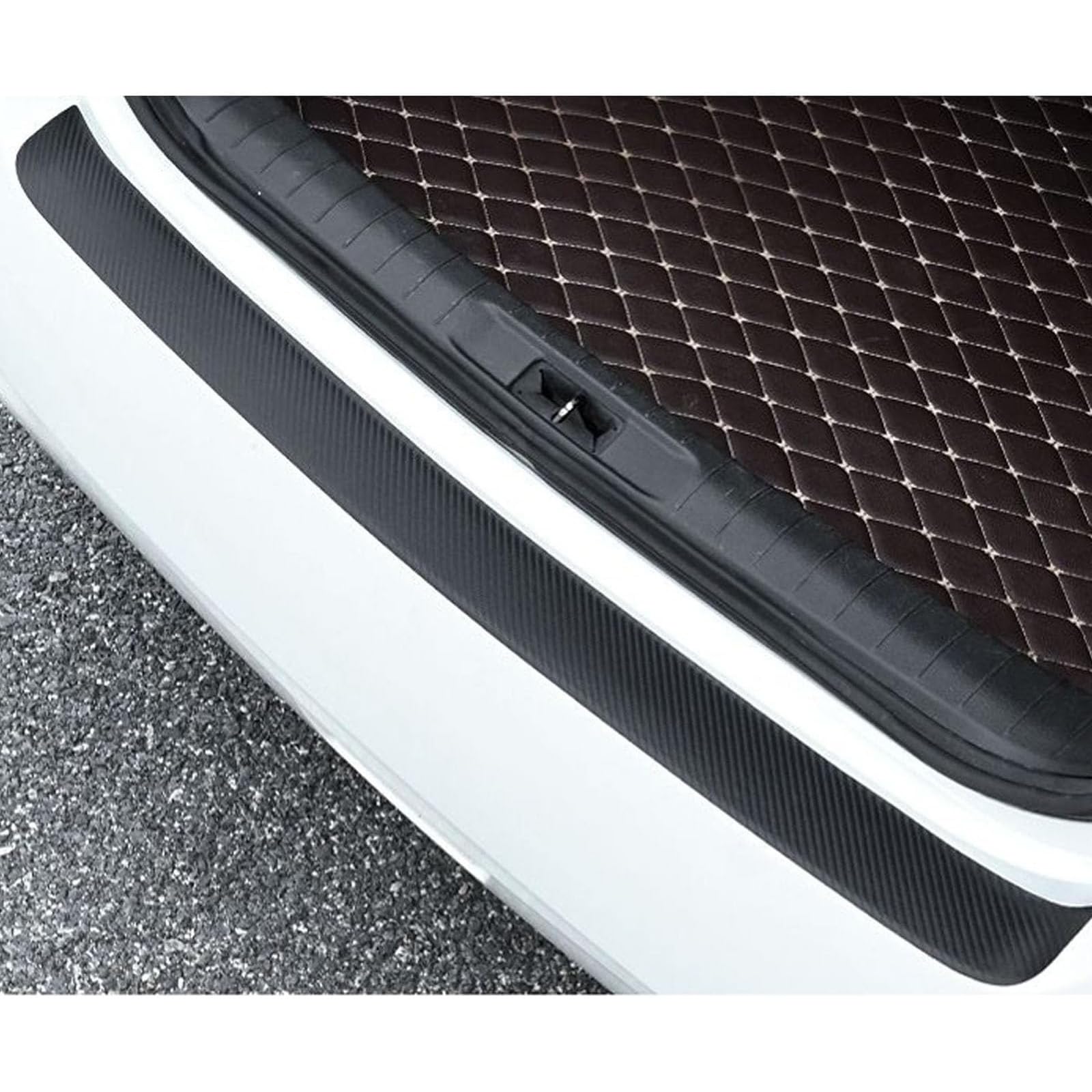 RWQZEOJO for MG HS ZS MG5 MG6 TF GT6 Car Boot Sill Protector, Carbon Fibre Rear Bumper Protector Sticker, Waterproof Anti Scratch Bumper Guard Car Accessories
